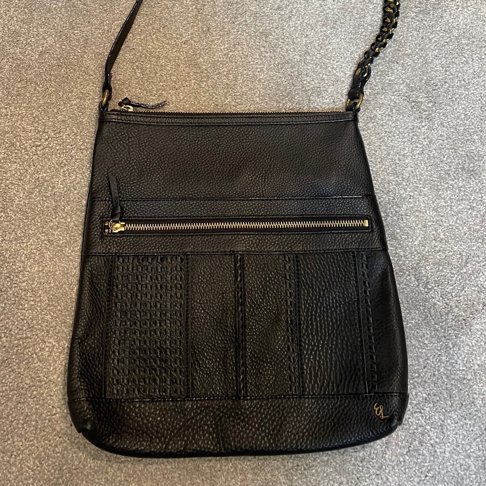 Elliott Lucca Black Leather Crossbody